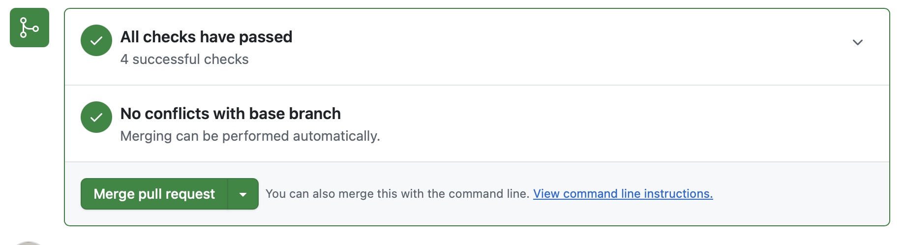 image from github.com showing the merge button